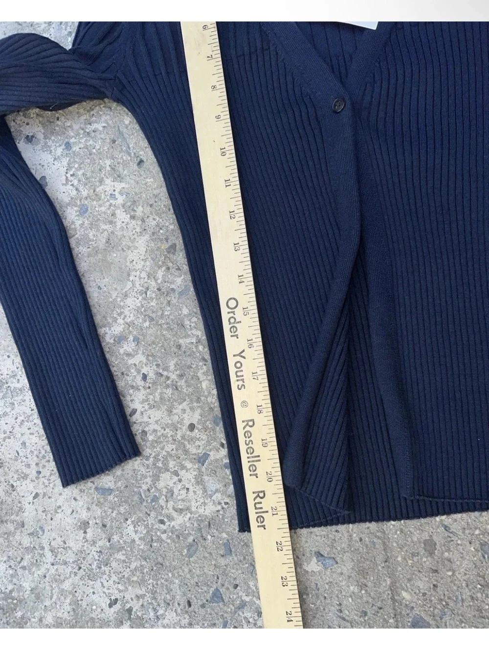 Calvin Klein LS Cardi W Tank Rib Set Sweater Dark Sapphire S|P SAMPLE Rare - Picture 7 of 9